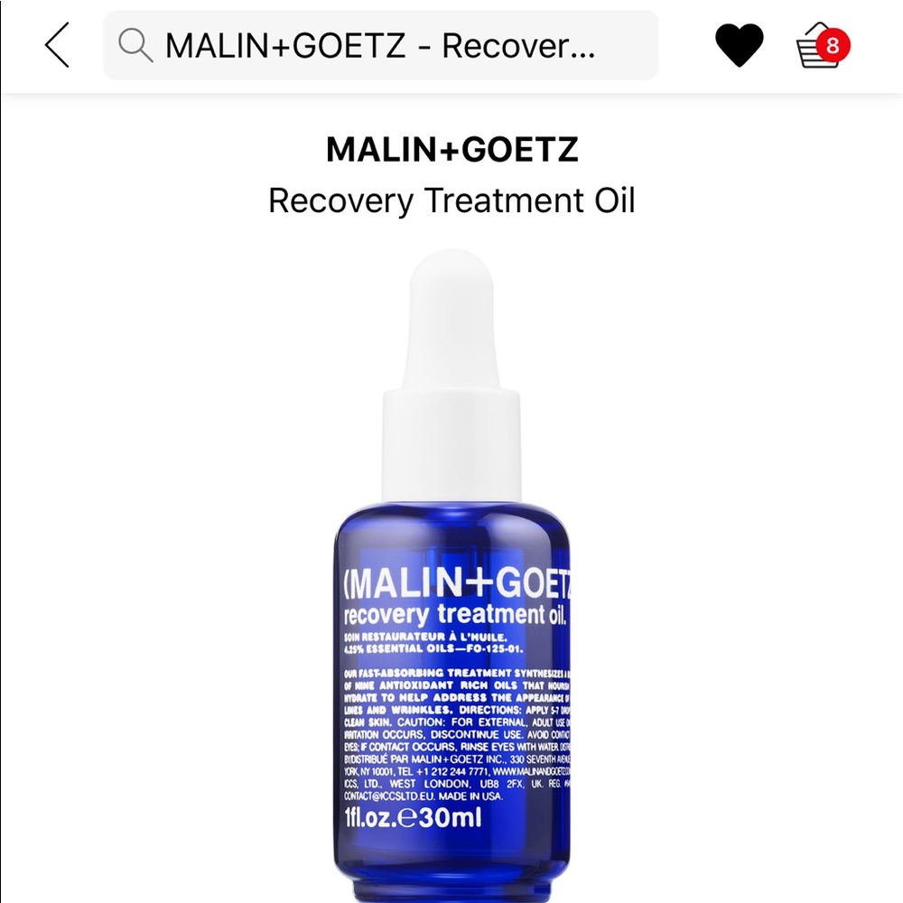 Recovery treatment oil